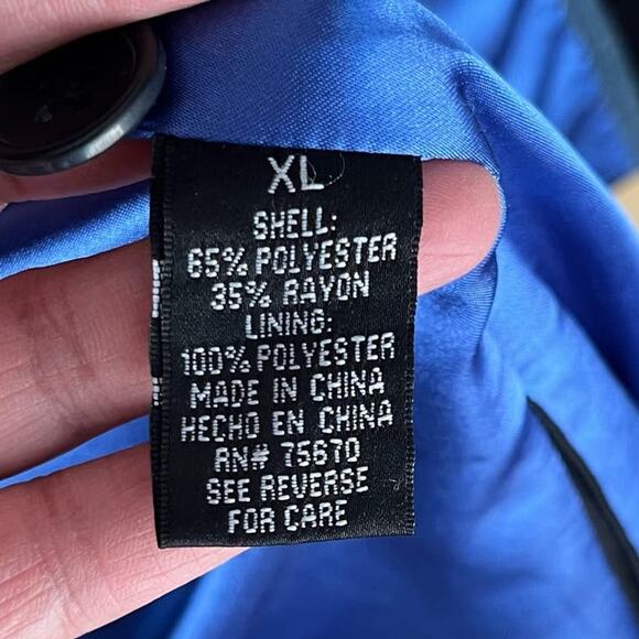 Velour Trimmed MBX Blazer Blue Silky Lined Pin Stripe Mens XL Sports Coat Preppy - Picture 4 of 11